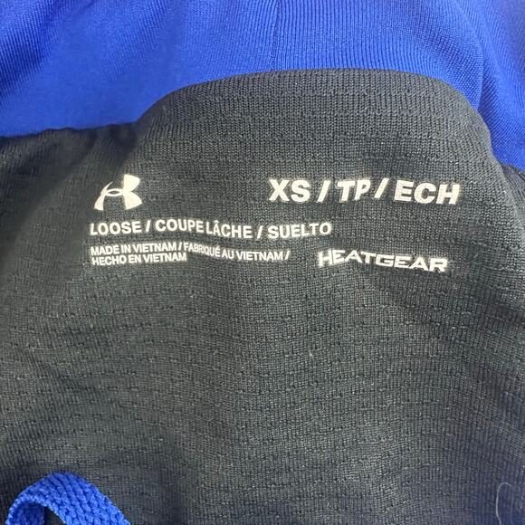 Under Armour Running Shorts Womens XS Loose Fit Lined Blue Abstract Activewear - Picture 6 of 7